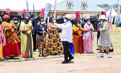 President Museveni and the First Lady Janet Museveni at the International Women's Day Celebration