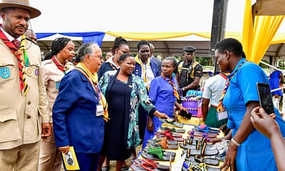 Prime Minister Robinah Nabbanja accompanied by senior girl guides