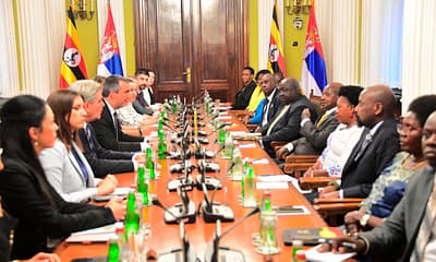 ugandan delegates discuss with Serbian officials